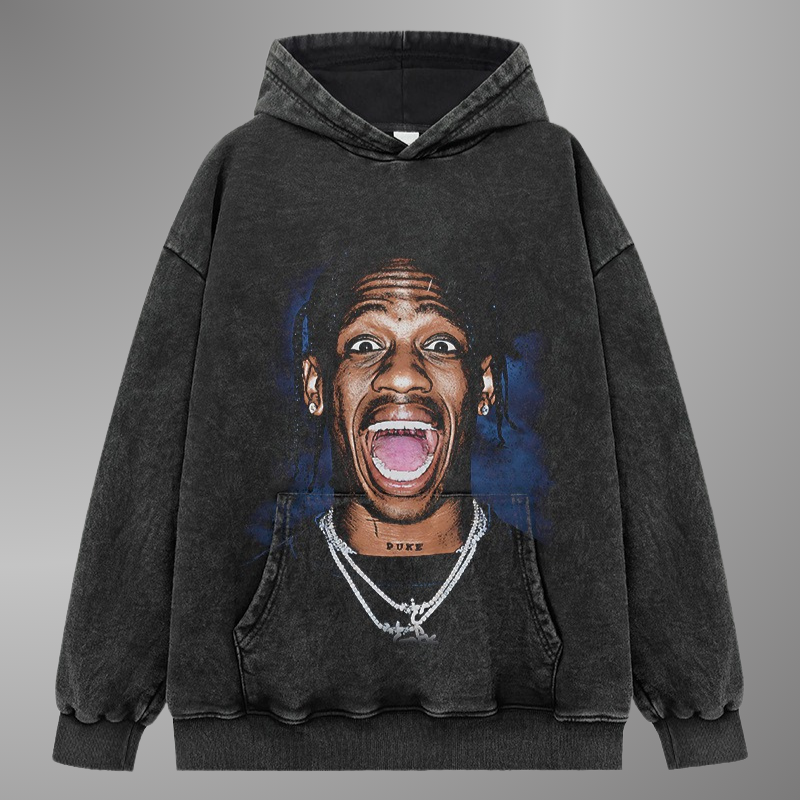 Sudadera con capucha y cara grande de Travis Scott, versión 3