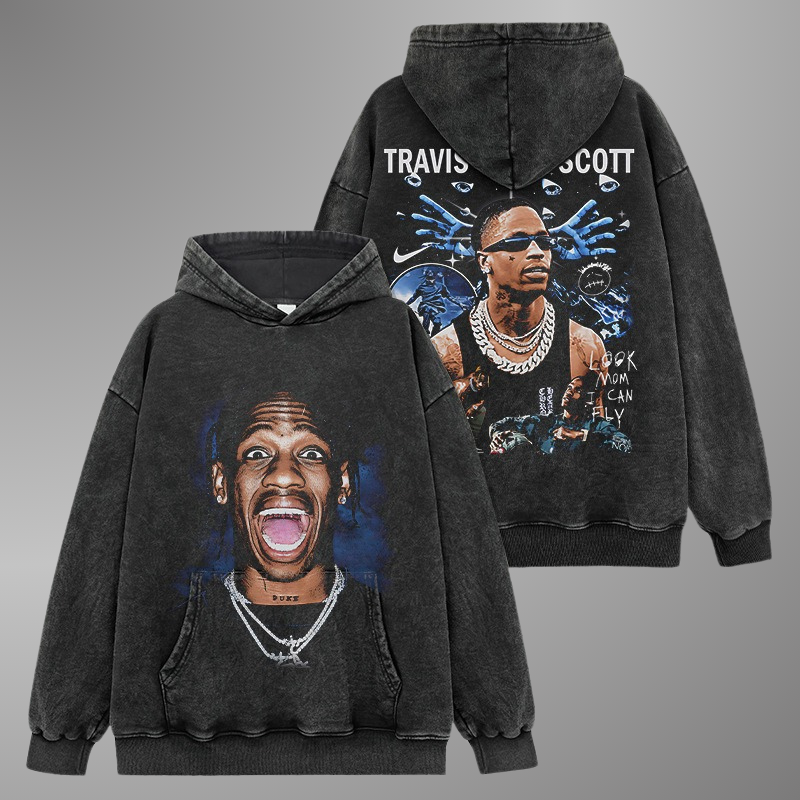 Sudadera con capucha y cara grande de Travis Scott, versión 3