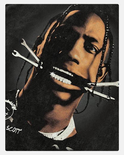 CAMISETA DE MUJER CON CARA GRANDE DE TRAVIS SCOTT V2