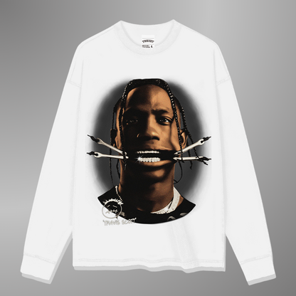 CAMISETA DE MUJER CON CARA GRANDE DE TRAVIS SCOTT V2
