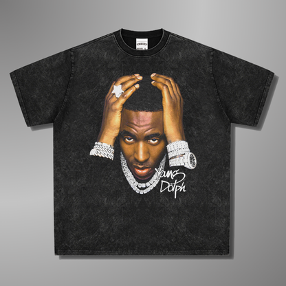T-SHIRT À GRAND VISAGE YOUNG DOLPH 