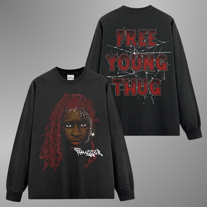 YOUNG THUG BIG FACE TEE[LS]