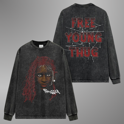 YOUNG THUG BIG FACE TEE[LS]