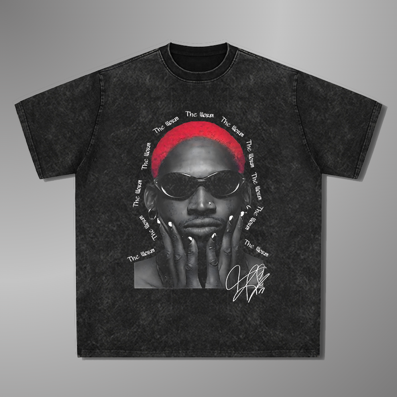 LE T-SHIRT À GRANDE VISAGE DU VER 