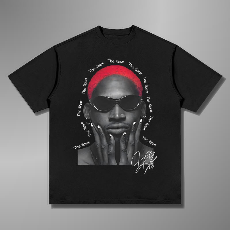 LE T-SHIRT À GRANDE VISAGE DU VER 
